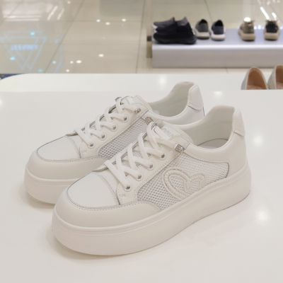 KCM263301卡迪娜女鞋 2026年春圆头厚底增高一脚蹬 商场新品