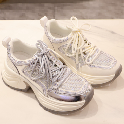 HCL258407 HARSON哈森2025年秋款厚底系带老爹鞋 商场新款