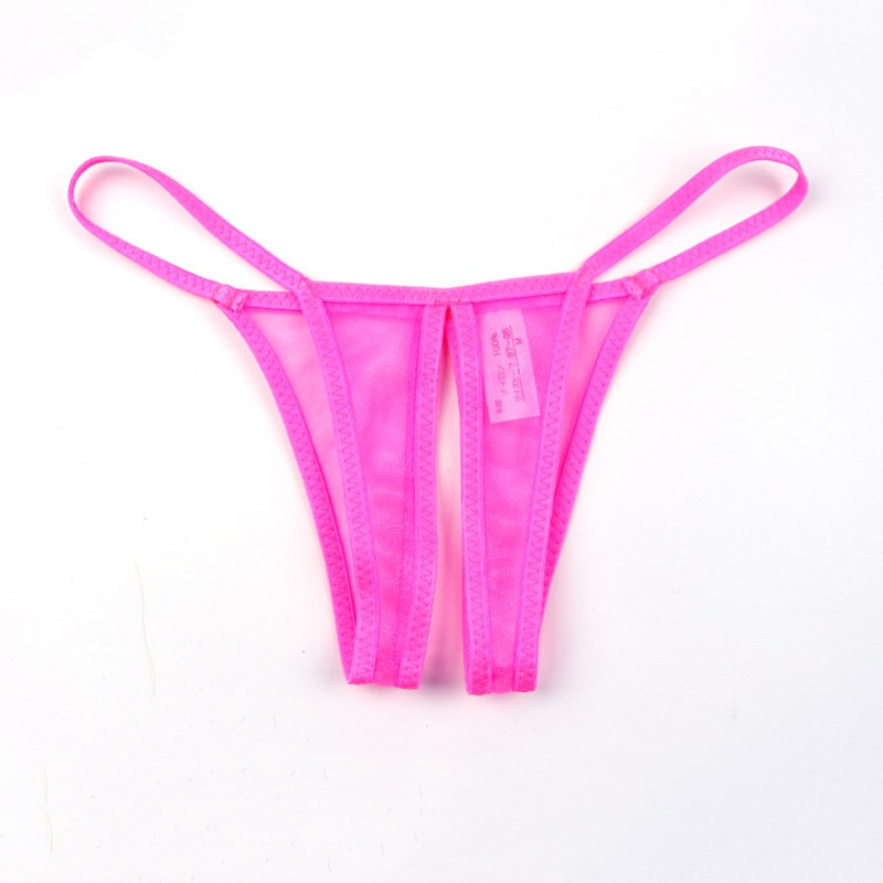 三角网纱内裤女士女生开叉