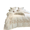 高端100支意大利羽毛四件套全棉纯棉法式浪漫蕾丝被套1.8床上用品