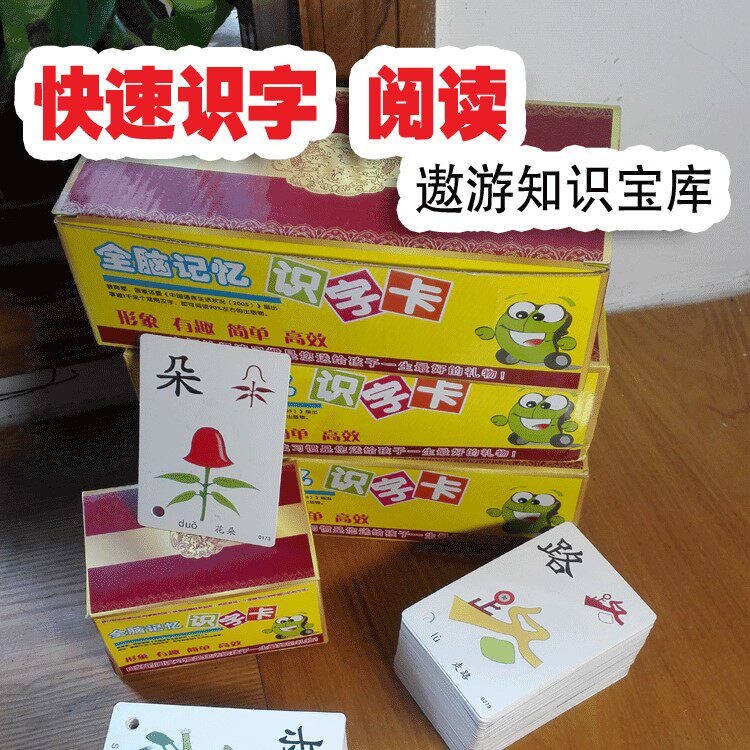 幼儿园认字闪卡片宝宝早教识字全玩具挂图/认知卡