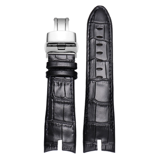 适用于罗杰杜彼手表带男真皮王者系列圆桌骑士凹口鳄鱼手表带男女