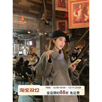 MLS留洋大小姐双面呢大衣