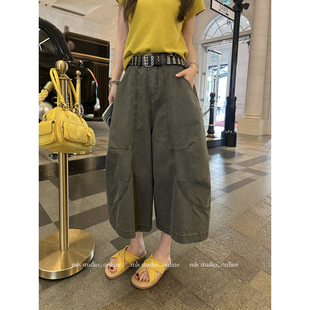 七分阔腿裤 MLS 女复古解构立体拼接工装 2026春夏新款 解构范本