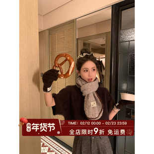 MLS 智感叠穿 层次up2025冬季新款上衣女100羊毛廓形针织毛衫短袖