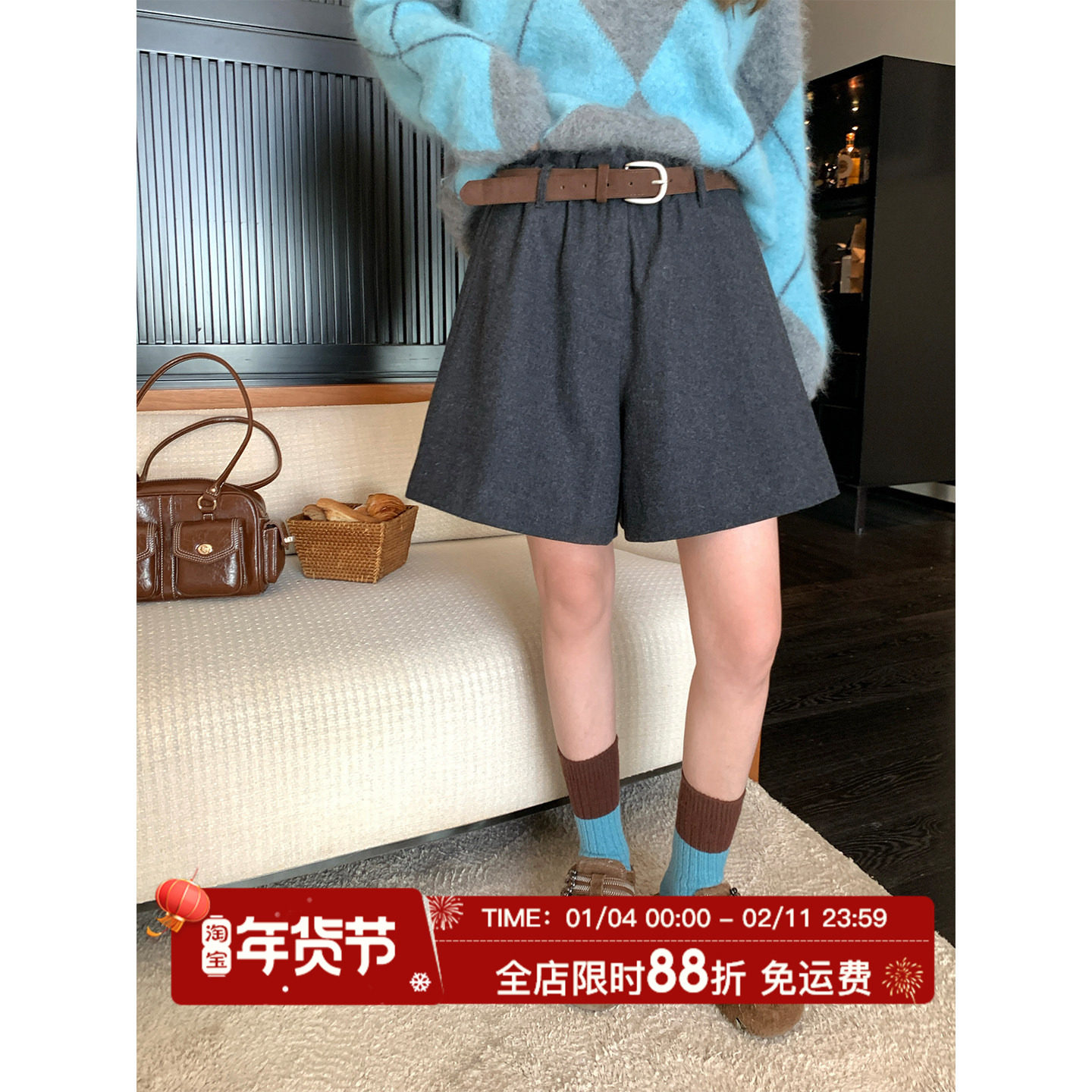 MLS 超A比例 万能穿搭松弛感裤子女2025秋冬新款遮胯显瘦休闲裤,女装/女士精品,休闲裤,淘宝优惠券,粉丝福利购,淘宝优惠卷