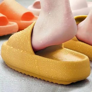 夏季 日本厚底踩屎感增高凉拖鞋 家居家用浴室洗澡家用女情侣男防滑