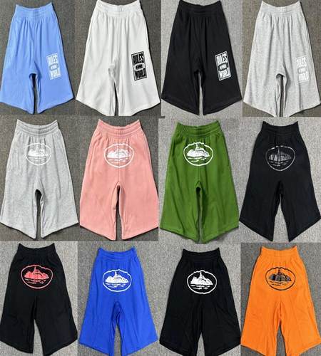 夏季新款男女情侣同款字母印花街头宽松休闲潮牌嘻哈五分短裤男