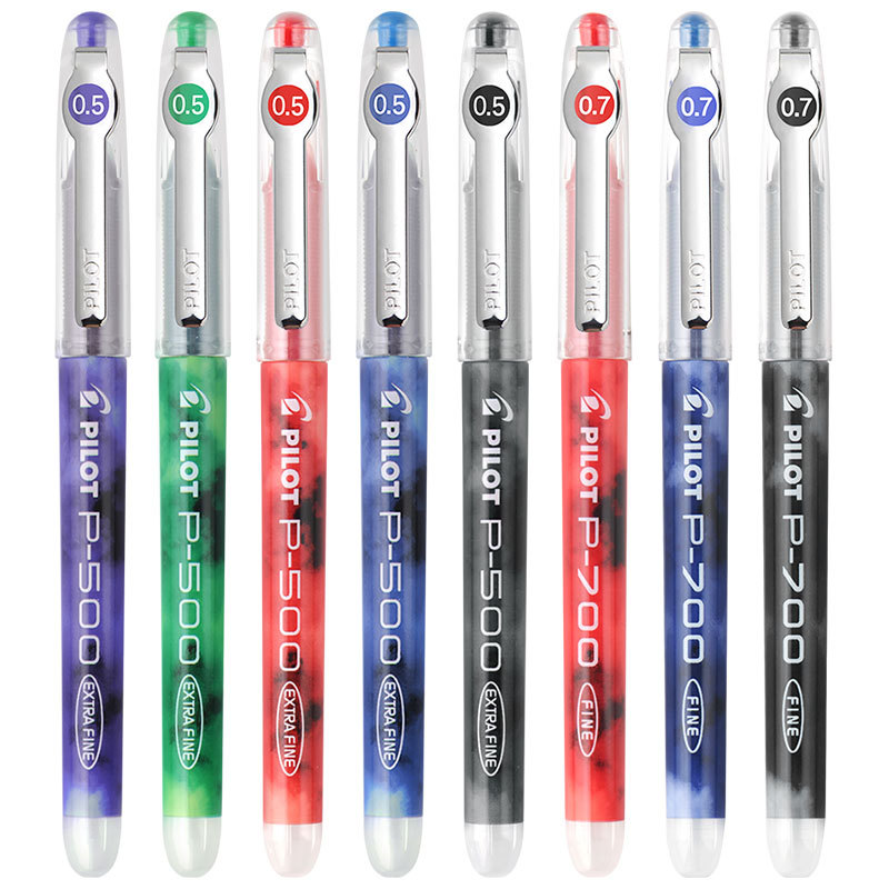 日本百乐PILOT中性笔P500/P700考试专用进口水笔中考高考用黑蓝红