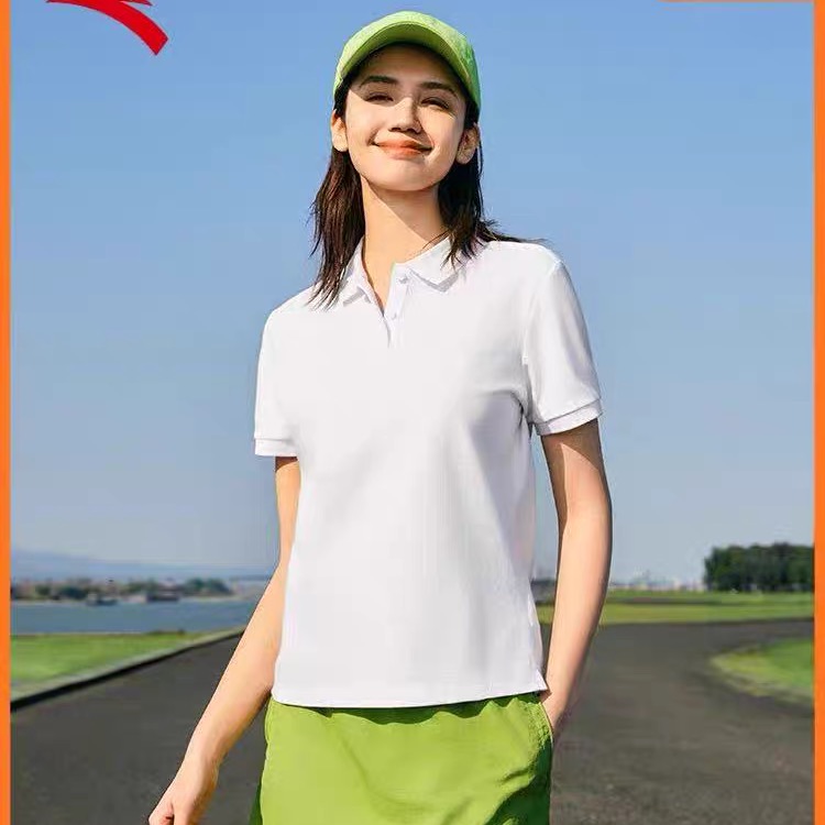 安踏休闲POLO衫短袖女2025