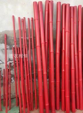 阻燃仿真红色竹竿绿色竹子仿真竹叶婚庆金竹子橱窗舞台装饰隔断