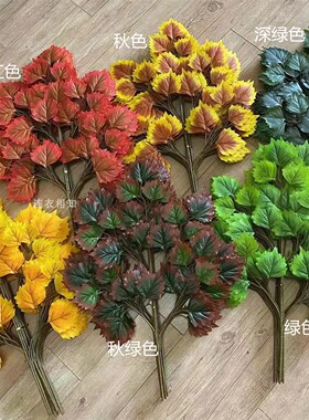 仿真树叶过胶叶胡杨叶假树枝装饰榕树叶工程园林树藤枯藤叶子