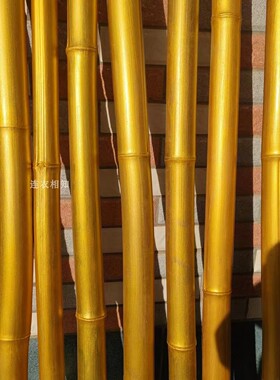 仿真金竹子仿真竹子婚庆金色竹子橱窗舞台装饰加密竹竿子绿植草坪