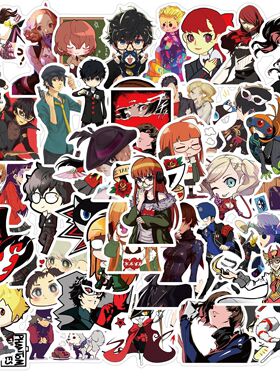 50张女神异闻录贴纸笔记本电脑手账本手机行李箱装饰防水DIY贴画