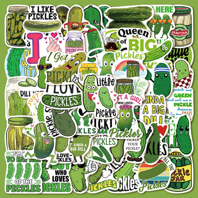 50张Pickle泡菜酸黄瓜贴纸贴画
