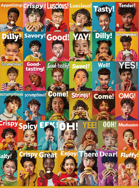 50张古怪的广告活动海报贴纸充电宝透明手机壳DIY装饰小图案贴画