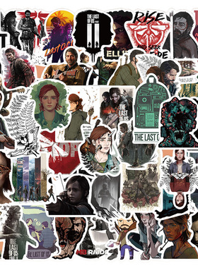 50张最后生还者贴纸行李箱手机壳手账本电脑游戏装饰防水DIY贴画