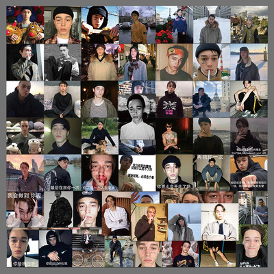 56张戒哥贴纸励志手账本装饰贴画