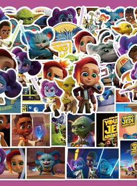 50张Young Jedi Adventures贴纸笔记本电脑行李箱装饰防水贴画