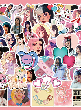 50张欧美梅兰妮·马丁内兹melanie martinez贴纸手机壳手账本贴画