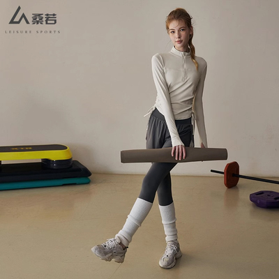 长袖瑜伽服桑若锦纶显瘦修身女