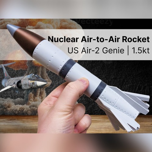 空军2精灵核导弹1:12-空空核导弹炸弹模型仿真军迷摆件玩具3d打印