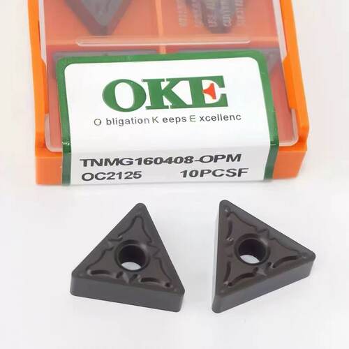 OKE 三角外圆数控车刀片TNMG160404/08/12-OPM OC2125 钢件加工