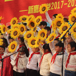 仿真向日葵花幼兒園舞蹈道具手花舞臺(tái)演出花運(yùn)動(dòng)會(huì)入場(chǎng)道具太陽花