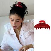 emijay同款 红色醋酸抓夹女后脑勺高级感鲨鱼夹发夹大号百搭款 发饰