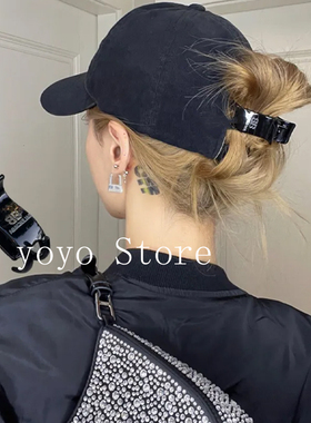 酷拽girl三齿鲨鱼夹新款发量多抓夹棒球帽丸子头神器懒人夹子头饰