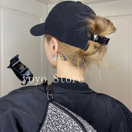 酷拽girl三齿鲨鱼夹新款发量多抓夹棒球帽丸子头神器懒人夹子头饰