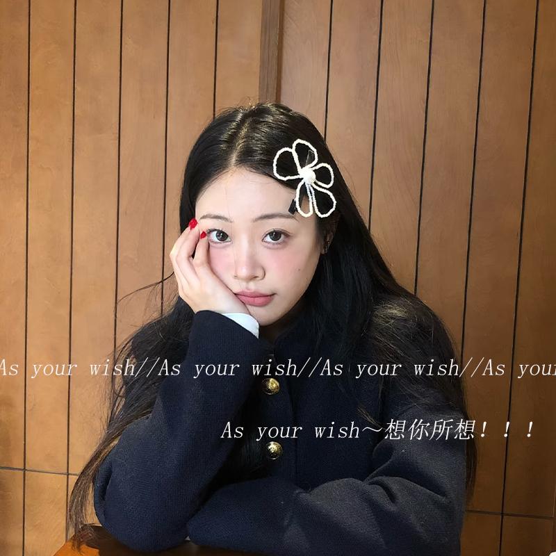 高级感甜美小众ins风百搭侧边夹图片