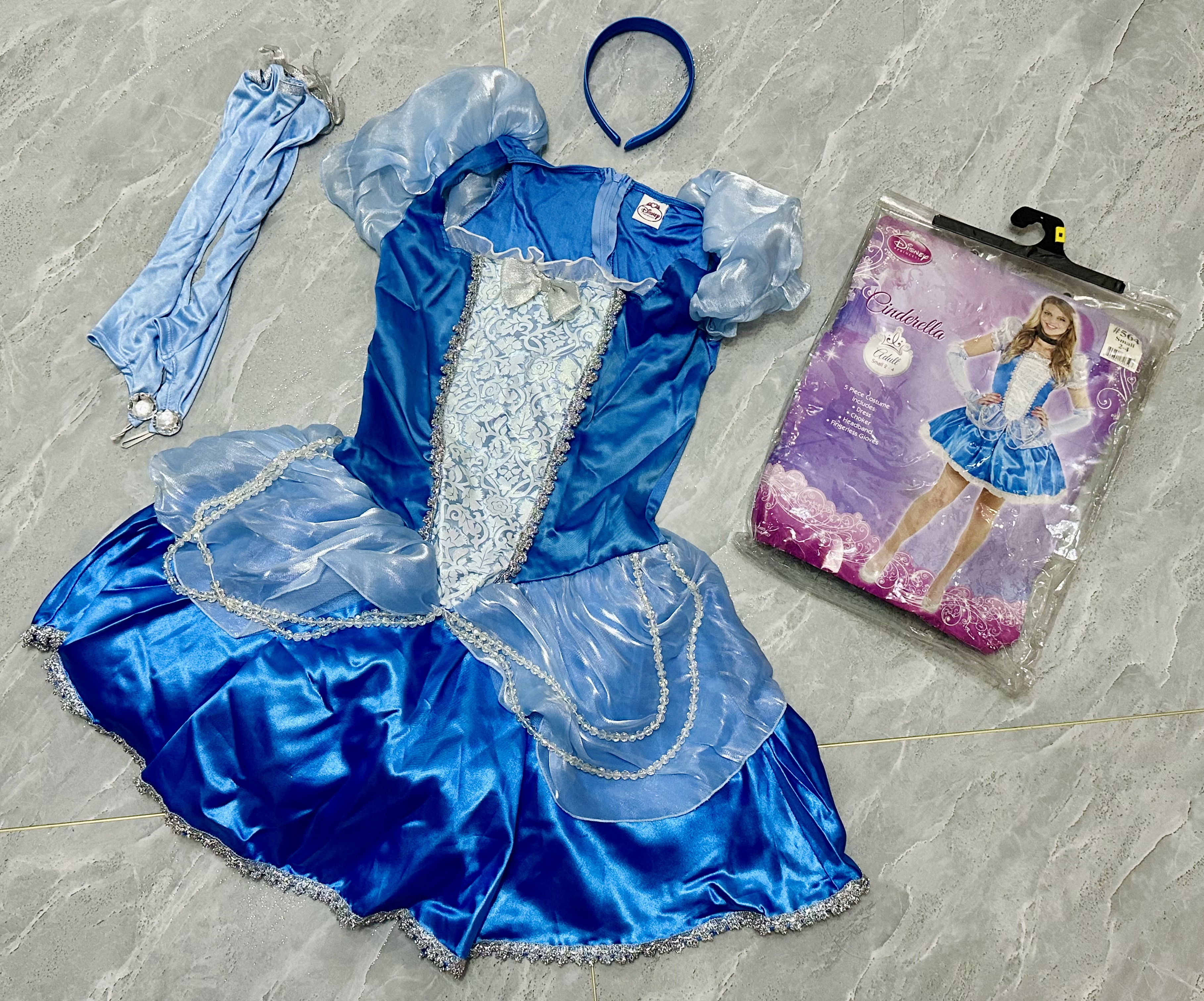 實拍迪士尼公主Cinderella灰姑娘Cosplay裙成人扮演服舞台演出服