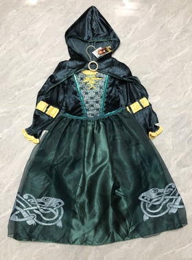 Disneylandparis Merida costume for kids迪士尼公主裙兩件套裝