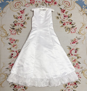 特別裙擺～ 現貨正品德國購emmerling女童釘珠花朵蕾絲綢緞禮服裙