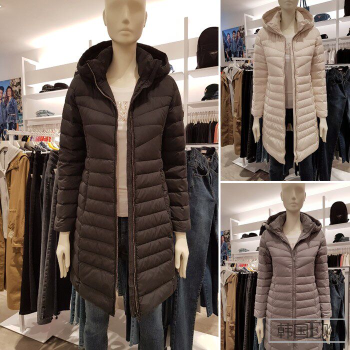 GUESS/盖尔斯 韩国代购直邮 19冬女中长款修身鸭绒羽绒服OJ4W0511|ruв категории Женская одежда, куртка - от Buy2taobao.com для оказания профессиональной услуги покупки агента Taobao