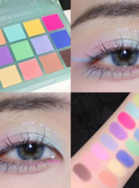 Colour Macaron Eyeshadow Palette Colour Matte Smoky Makeup E