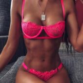 Transparent Bra Piece Colors Lace Floral Set Women