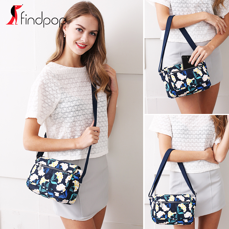 findpop尼龙斜挎包女防水牛津布妈妈单肩包休闲女士帆布包女单肩