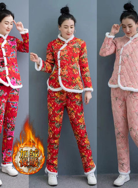 东北大花棉服民族风加厚加棉