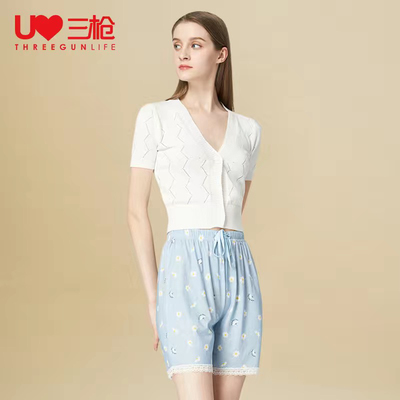 透气宽松系带全棉睡裤春夏新品