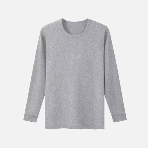 纯棉三枪保暖男士园领