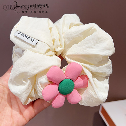 纤诚发圈布甜美花朵款大肠圈发饰