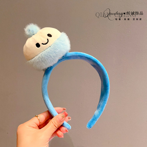 可爱小包子毛绒发箍女洗脸化妆头