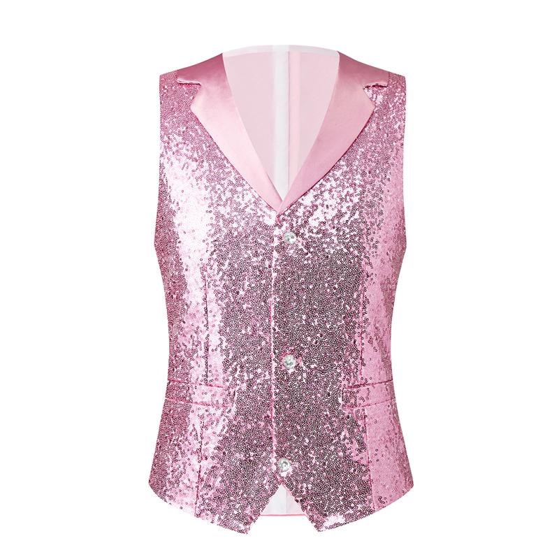 新选男士彩色小亮片西装领马甲主持人歌手舞台P大合唱礼服彩色马