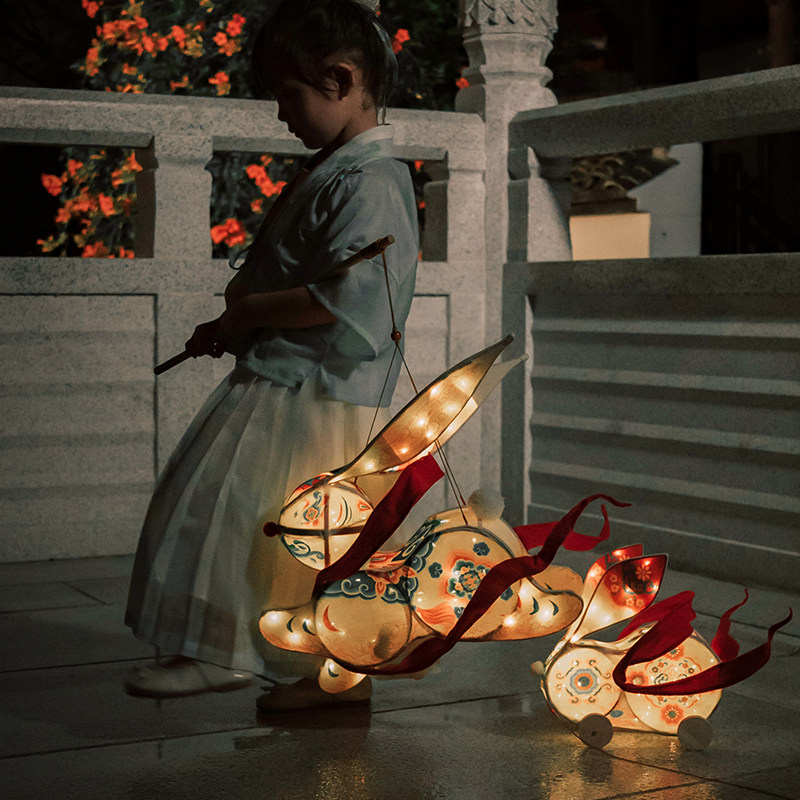 人气 兔子灯中秋节灯笼手A工diy手提竹编花灯古风新款发光,节庆用品/礼品,灯笼,淘宝优惠券,粉丝福利购,淘宝优惠卷