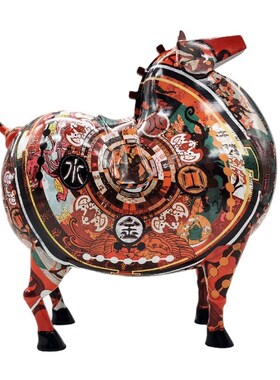 新年唐富贵五行马摆件工艺品装饰桌面Q礼物纪念品简约中式