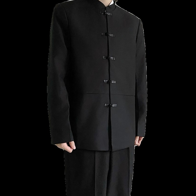 新选dk制服男中山装外套立领盘扣中式G西服诘襟服热血高校校服班