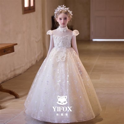 新选女童生日礼服高端女孩绝美公主C裙儿童2025新款主持人钢琴演