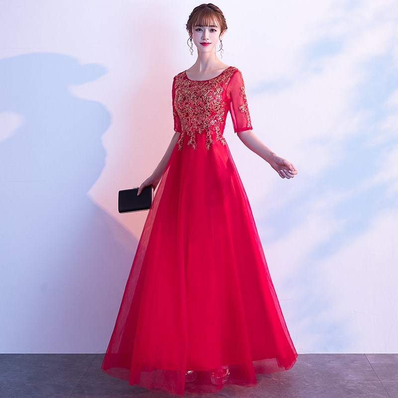 新选大合唱团演出j服女长裙新款成人演出服装学生长款表演独唱礼